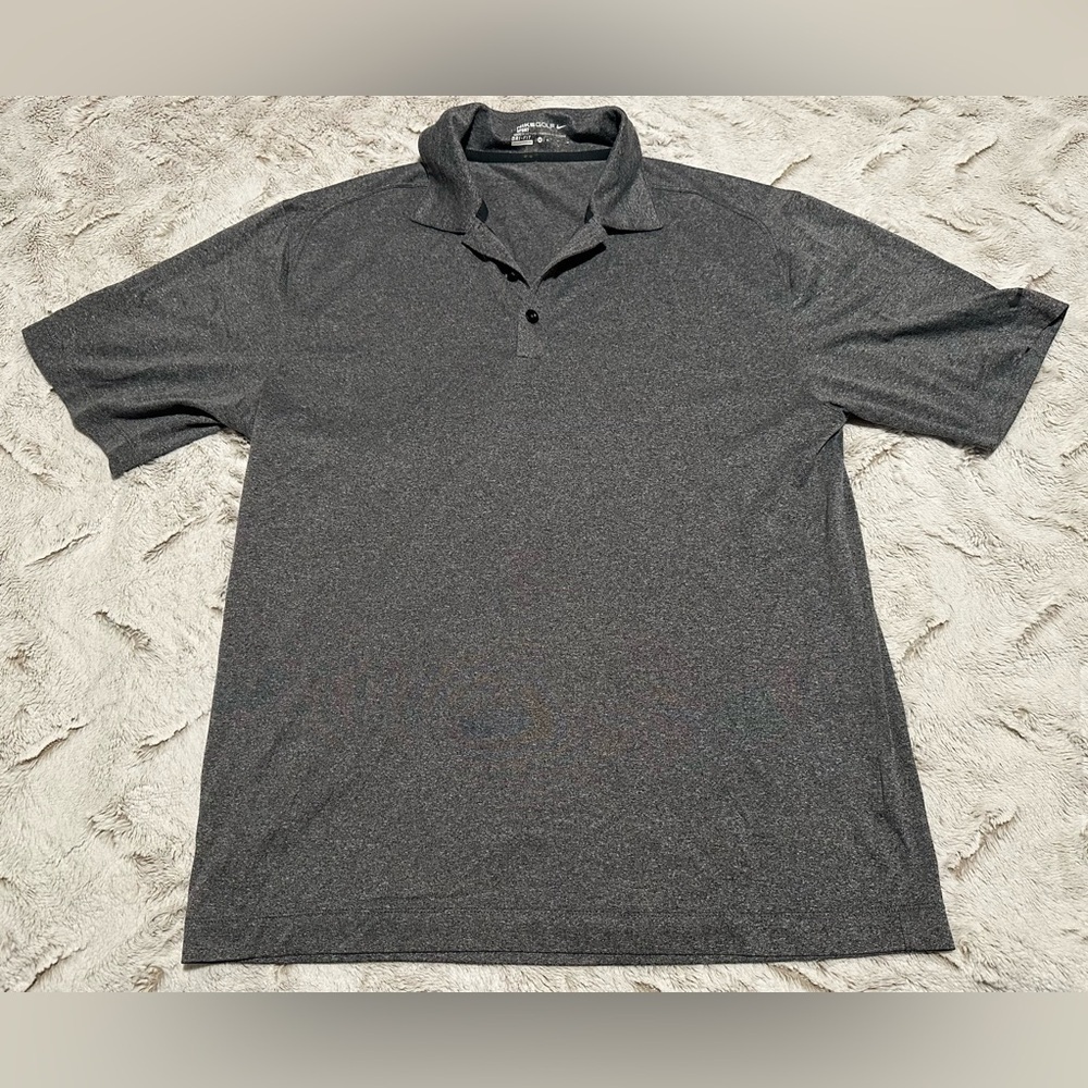 Nike Golf Men's Dri Fit Heather Gray Sport Polo Shirt - Picture 6 of 14